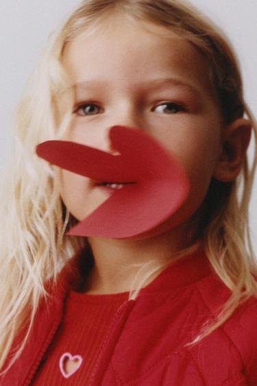 HEART QUILTED JACKET - Red by Zara