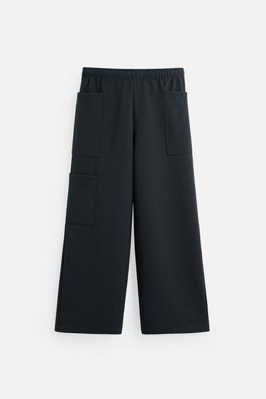 OVERSIZE FIT TECHNICAL JOGGER TROUSERS - Blue by Zara