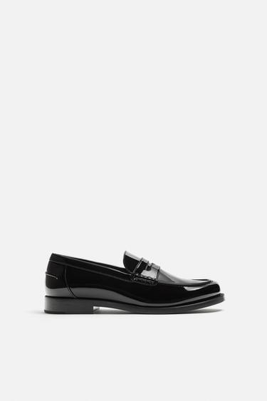 PATENT LOAFERS - Black by Zara