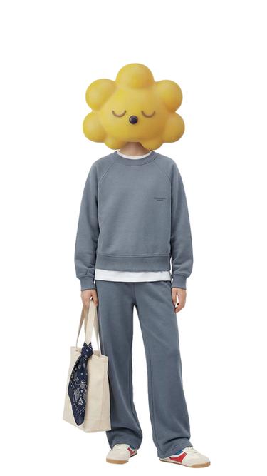 FADED-EFFECT SLOGAN SWEATSHIRT - Light blue by Zara