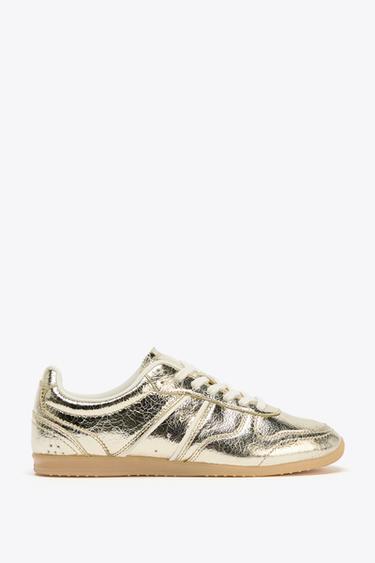 METALLIC-EFFECT TRAINERS - Gold by Zara - Image 0