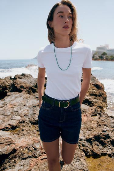 INTERLOCK short sleeve T-SHIRT - White by Zara