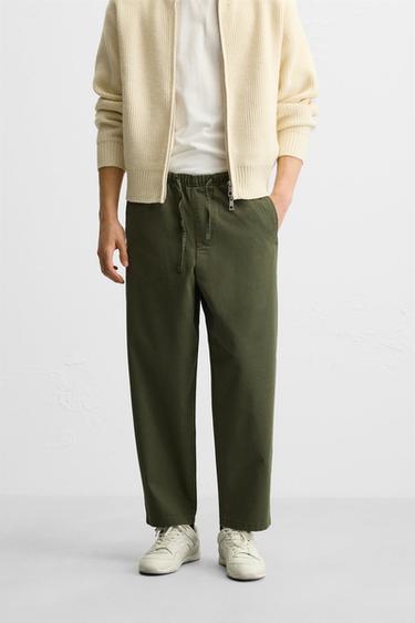 CARROT FIT TROUSERS - Khaki by Zara
