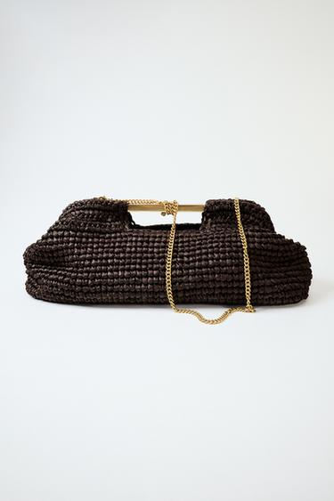 BRAIDED CLUTCH BAG - Brown by Zara
