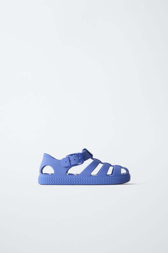 RUBBERISED CAGE SANDALS - Blue by Zara - Image 0