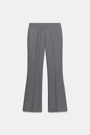 FLARE TROUSERS WITH VENTS - Grey by Zara