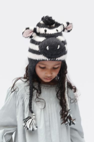 100% WOOL ZEBRA BEANIE LIMITED EDITION - striped by Zara - Image 0
