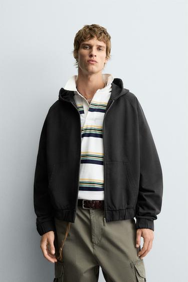 BOXY FIT HOODIE SWEATSHIRT - khaki by Zara