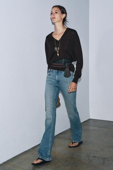ZW COLLECTION BOOTCUT HIGH-WAIST JEANS - Blue by Zara