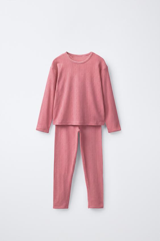 1 1/2-6 YEARS / PLAIN TOPSTITCH PYJAMAS - Raspberry by Zara - Image 0