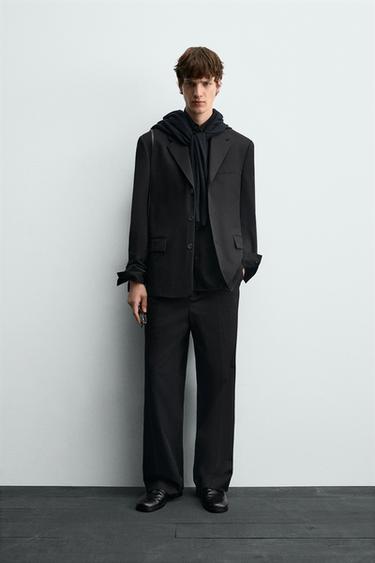 LIMITED EDITION PLEATED SUIT TROUSERS - Black by Zara - Image 0