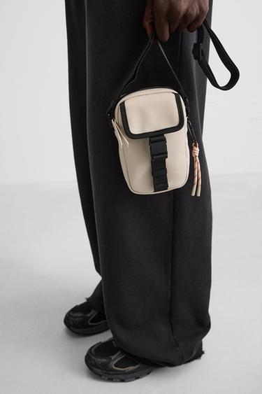 RUBBERISED CROSSBODY BAG - Bone White by Zara - Image 0