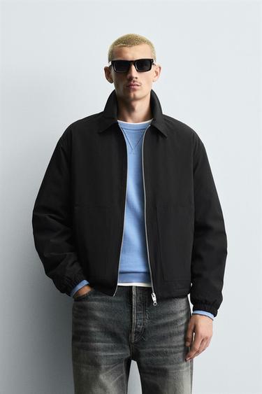 TECHNICAL ZIP-UP JACKET - Black by Zara