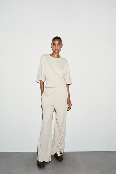 COTTON T-SHIRT - Ecru by Zara - Image 0