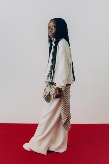 STRAIGHT FIT TROUSERS WITH MODAL - Ecru by Zara