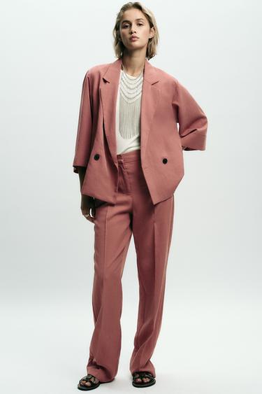 FRENCH SLEEVE DOUBLE-BREASTED BLAZER - MARSALA by Zara