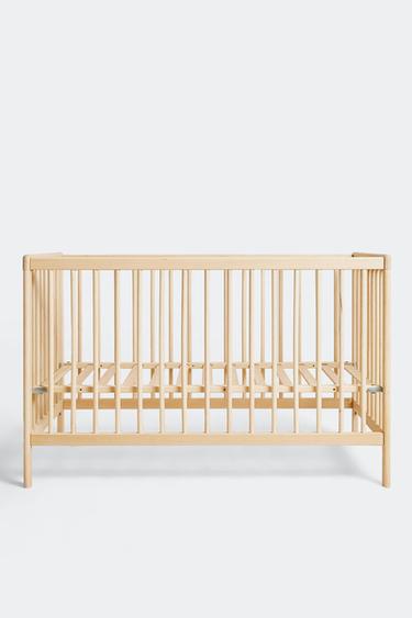 CLASSIC WOODEN COT - Light beige by Zara