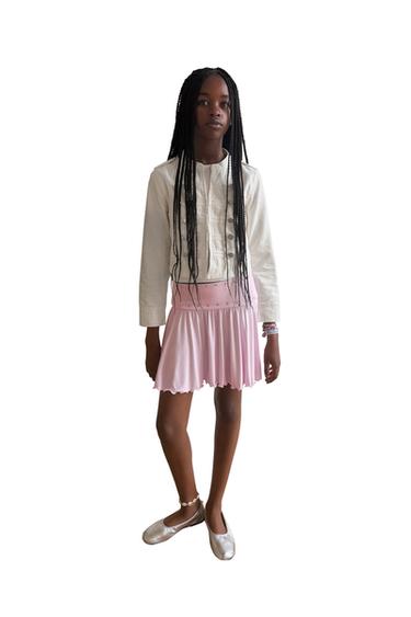 STUDDED RUFFLE SKIRT - Pink by Zara