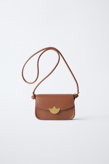 CROSSBODY BAG WITH TULIP DETAIL - Brown by Zara