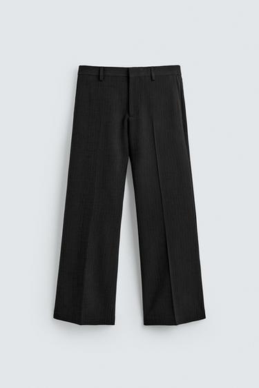 LIMITED EDITION PINSTRIPED SUIT TROUSERS - Black by Zara