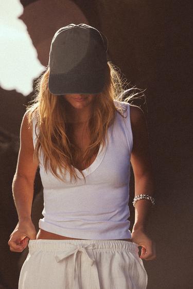 FADED TWILL CAP - Grey by Zara - Image 0