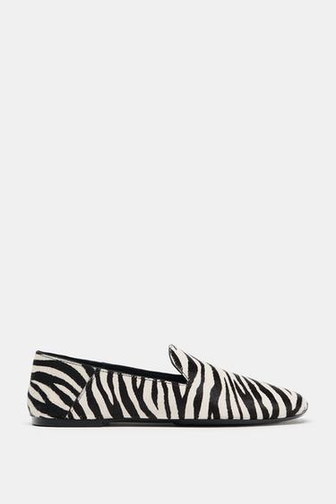 ANIMAL PRINT LEATHER LOAFERS - Multicoloured by Zara
