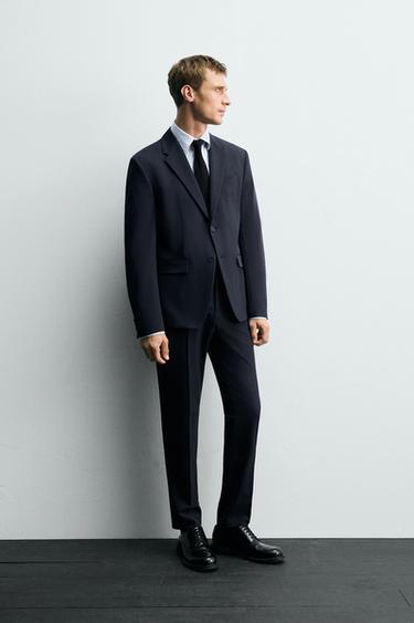 COMFORT SUIT TROUSERS - Navy blue by Zara - Image 0