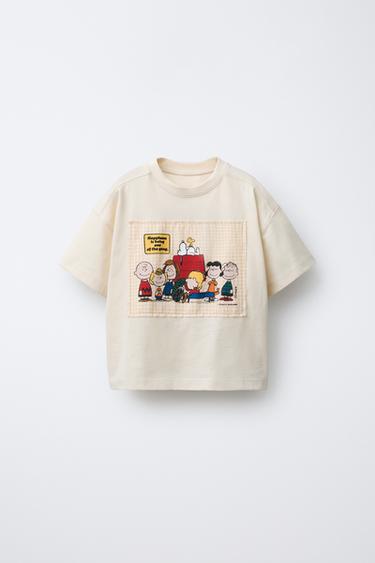 SNOOPY PEANUTS™ PATCH T-SHIRT - Ecru by Zara
