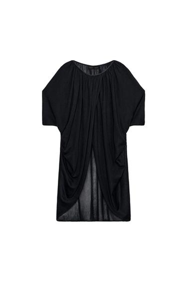 KNIT TUNIC TOP - Navy blue by Zara