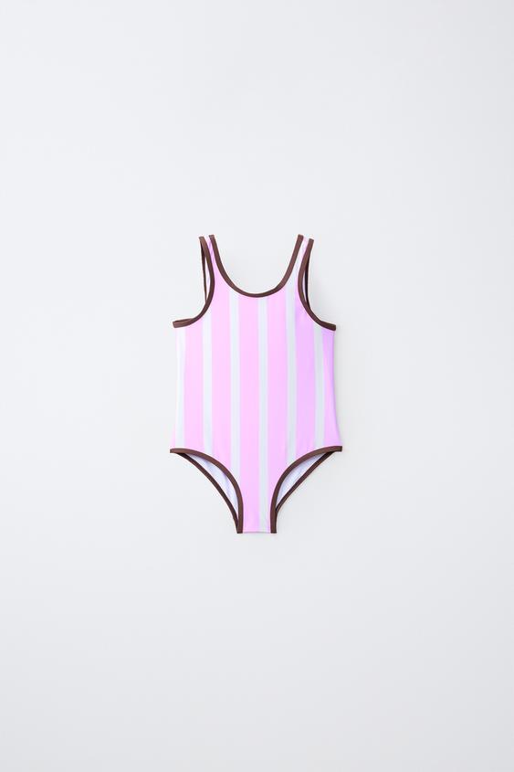 2-6 YEARS / PUKAS SURF STRIPED SWIMSUIT - Pink by Zara - Image 0