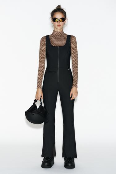 WATER-RESISTANT WINDPROOF RECCO® TECHNOLOGY SKI COLLECTION DUNGAREES - Black by Zara