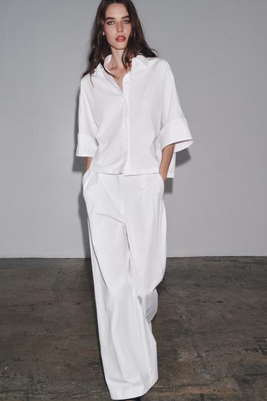 ZW COLLECTION POPLIN SHIRT - White by Zara - Image 0