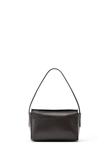 LIMITED EDITION SMALL LEATHER BAG - Grey by Zara
