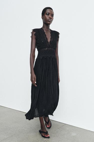 ZW COLLECTION LACE DRESS - Black by Zara