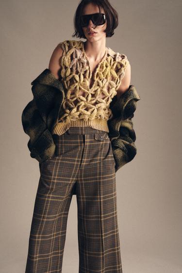 OMBRÉ CROCHET KNIT WAISTCOAT - Multicoloured by Zara