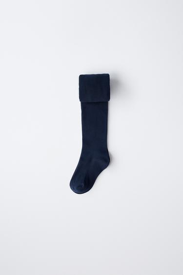 PLAIN TIGHTS - Navy blue by Zara