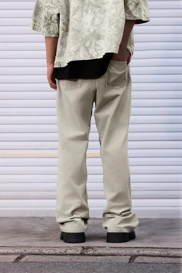 BAGGY FIT JEANS - Khaki by Zara