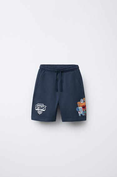 BRAWL STARS © SUPERCELL OY PLUSH BERMUDA SHORTS - Mid-blue by Zara - Image 0