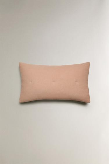 CHILDREN'S PLAIN MUSLIN CUSHION COVER - Pink by Zara