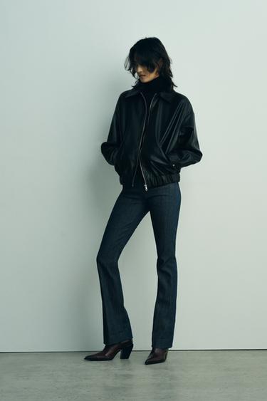 FAUX LEATHER OVERSIZE JACKET - Black by Zara