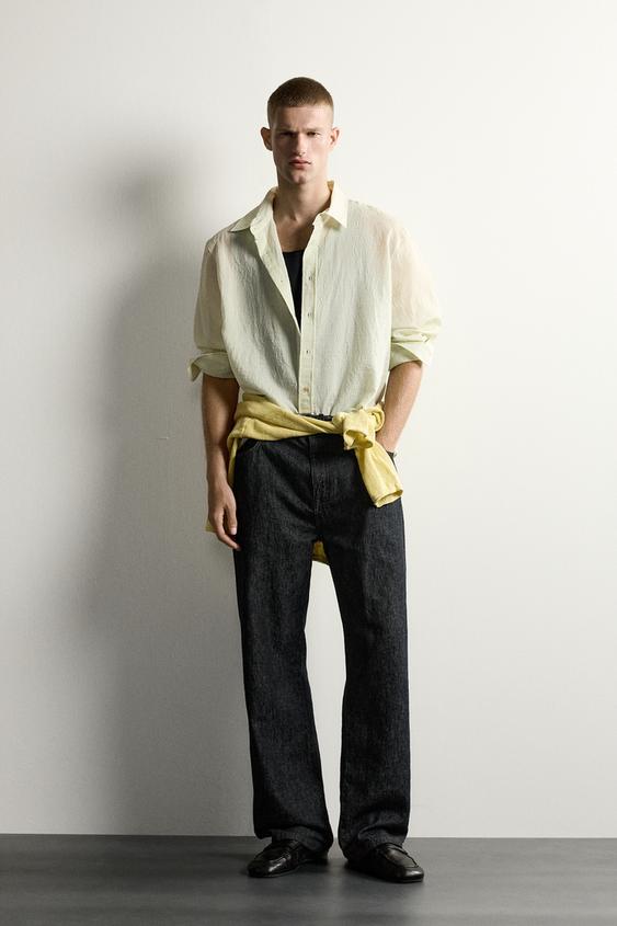 FLOWING TEXTURED SHIRT - Light green by Zara - Image 0