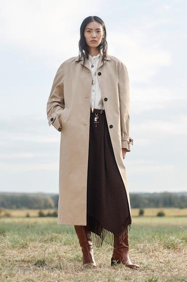 LIMITED EDITION STRAIGHT TRENCH COAT - camel by Zara