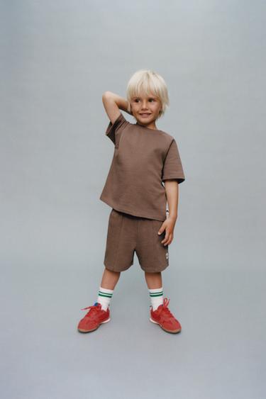LABEL JOGGING SET - Light brown by Zara