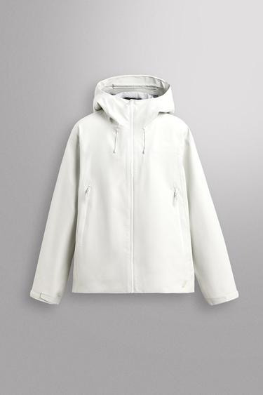 WATERPROOF SHELL TECHNICAL JACKET - Oyster-white by Zara