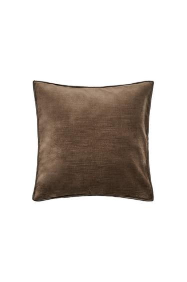 VELVET CUSHION COVER - Brown by Zara