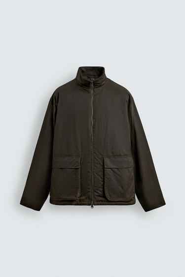 WAXED FINISH JACKET - Khaki by Zara