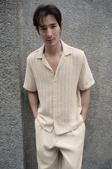 GEOMETRIC JACQUARD SHIRT - Ecru by Zara