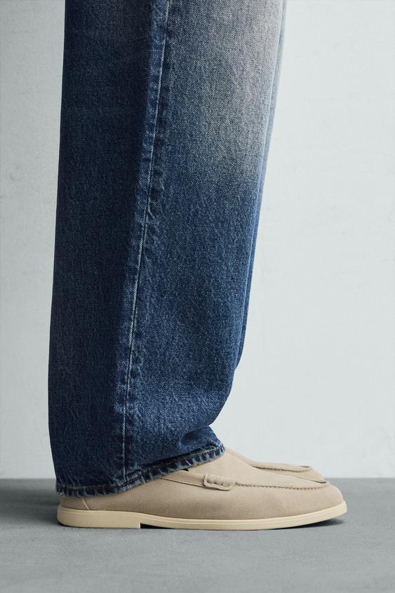 CASUAL LEATHER LOAFERS - Ecru White by Zara - Image 0