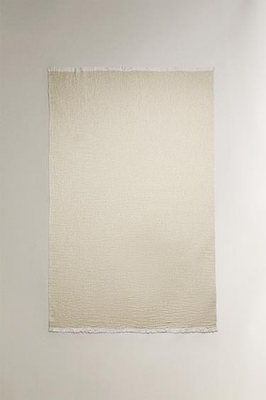 COTTON THROW - Green by Zara