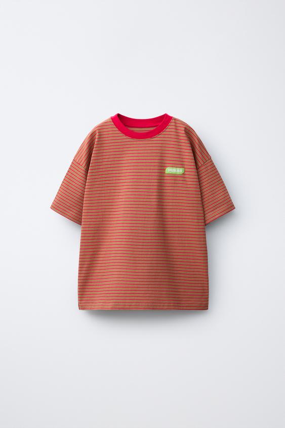 PUKAS SURF STRIPED PRINT T-SHIRT - Brown by Zara - Image 0